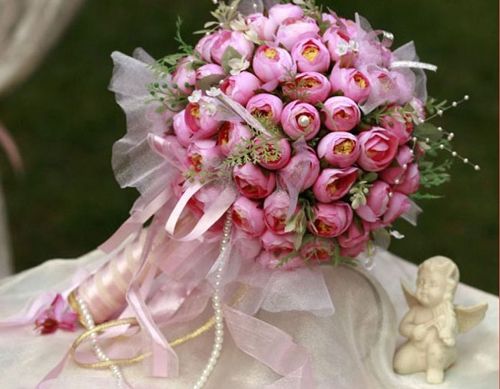 Bouquet de noiva cor de rosa.